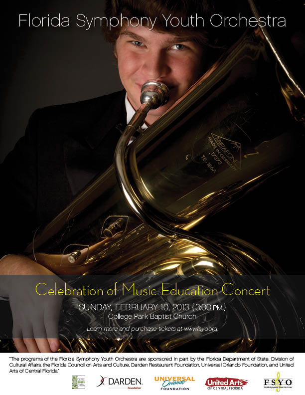 2012-13 FSYO Concert Poster Music Education